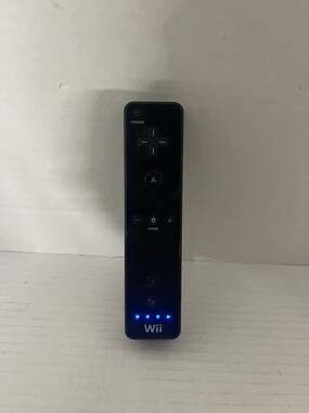 Nintendo Wii Remote Controller Black Tested Works See Photos